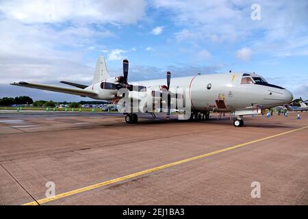 RAF Fairford,Gloucestershire / UK - July 20 2019: A German Navy (Deutsche Marine), Lockheed P-3C Orion CUP Maritime Patrol Aircraft (MPA), 60+01,MFG 3 Stock Photo