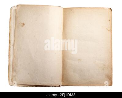 open old book isolated on white background