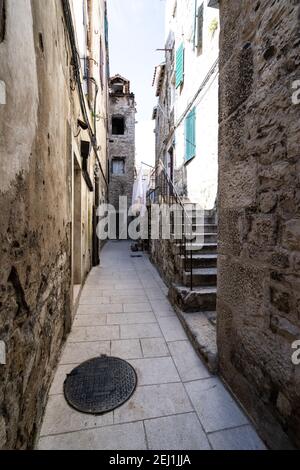 Streets of the Old Town of Split, Croatia Stock Photo