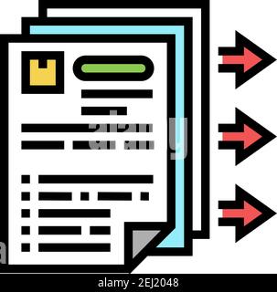 purchase requisition color icon vector illustration Stock Vector Image ...