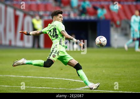Dani Cardenas of Levante during the Spanish championship La Liga football match between Atletico de Madrid and Levante UD on fe / LM Stock Photo
