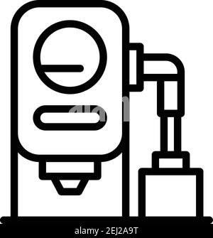 Paper production factory icon. Outline paper production factory vector icon for web design isolated on white background Stock Vector