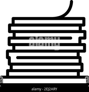 Paper stock icon. Outline paper stock vector icon for web design isolated on white background Stock Vector