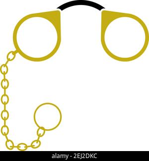 Pince-Nez Icon. Flat Color Design. Vector Illustration. Stock Vector