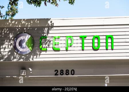 Sep 18, 2020 San Jose / CA / USA - Cepton logo at the Silicon Valley headquarters; Cepton Technologies develops lidar-based solutions for autonomous d Stock Photo