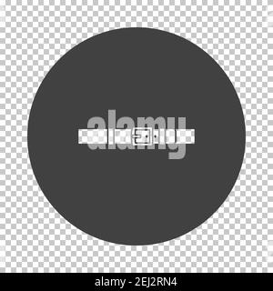 Trouser Belt Icon. Subtract Stencil Design on Tranparency Grid. Vector Illustration. Stock Vector