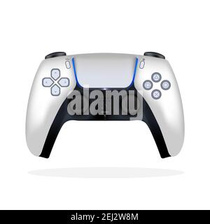 Game joystick or gamepad for playing on a console in game. Game controller next generation. Vector illustration isolated on a white background. Stock Vector