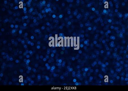 Abstract background with blue blurred round bokeh Stock Photo