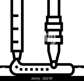 submerged arc welding line icon vector illustration Stock Vector