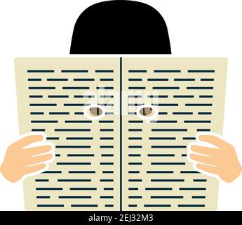 Newspaper Hole Icon. Flat Color Design. Vector Illustration. Stock Vector