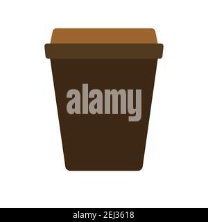 Cup of hot tea, coffe. Simple food icon in trendy style isolated on white background for web apps and mobile concept. Vector Illustration. EPS10 Stock Vector