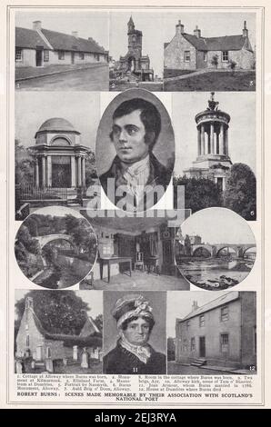 Robert Burns - Scenes made memorable by their association with Scotland's National Poet. Stock Photo