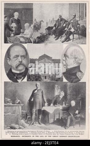 Bismarck - Incidents in the life of the great German Chancellor. Stock Photo