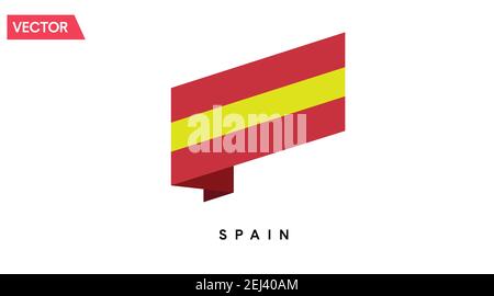 Spain Flag Icon. Vector Isolated Illustration of the Spain Flag Stock Vector