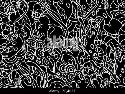 Seamless pattern with slime and tentacles. Stock Vector