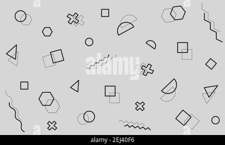 Seamless black and white geometric pattern. Stock Vector