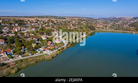 Aerial view of Nikolovo dam in Bulgaria Stock Photo