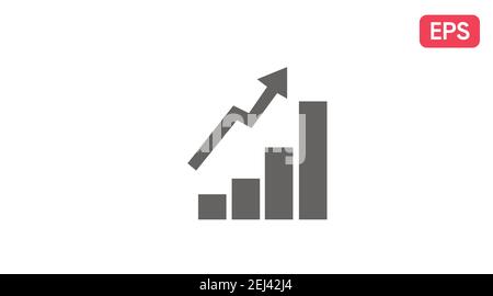 Bar graphic icon. Vector Isolated Illustration of a Bar graphic Stock Vector