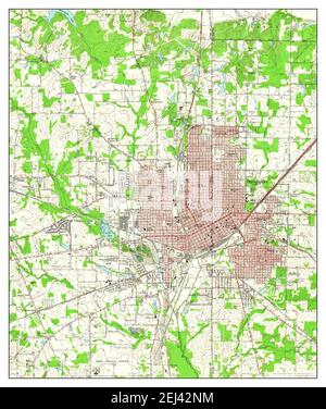 Vintage 1972 US Geological Survey USGS TEXARKANA TEXAS City  Map 1-1 