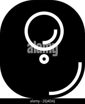 magnetic tag with rfid glyph icon vector illustration Stock Vector
