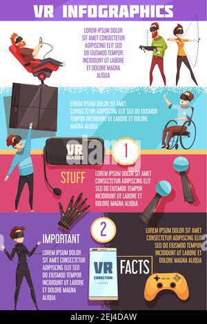 Virtual reality gaming systems facts best accessories introduction and guide to VR infographic poster vector illustration Stock Vector Image & Art - Alamy