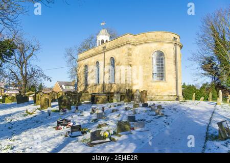 St Peter and St Pauls church Cherry Wilingham in winter Stock Photo