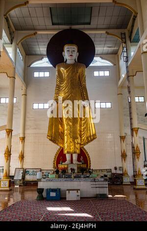 Standing buddha, Su taung pyi pagoda, Myitkyina, Kachin state, Myanmar Stock Photo