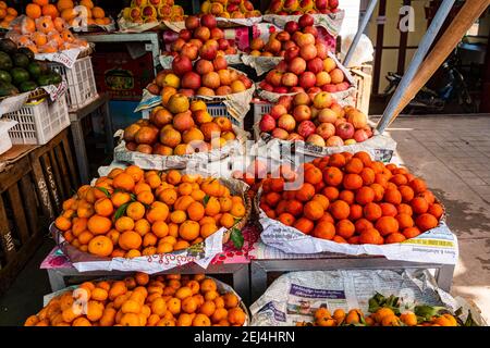 Fruits on the market, Myitkyina, Kachin state, Myanmar Stock Photo