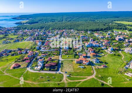 Aerial view of Sinemorets village in Bulgaria Stock Photo