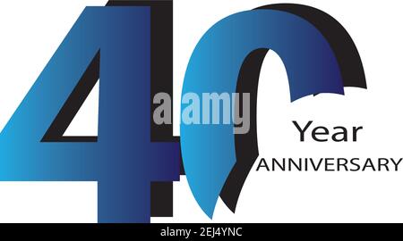 40 anniversary concept template design Stock Vector