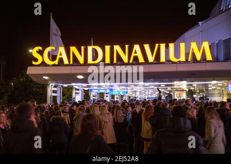 People On Their Way Into The Arena Scandinavium In Gothenburg Stock ...