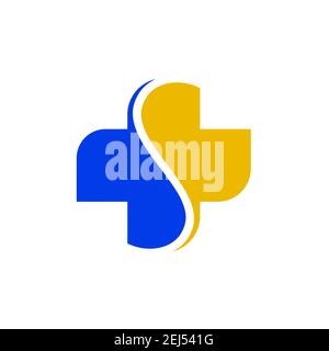 Pharmacy medical health care doctor plus clinic hospital cross logo and symbols vector illustrator design. Stock Vector