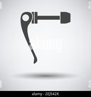 Bike Quick Release Icon. Dark Gray on Gray Background With Round Shadow. Vector Illustration. Stock Vector