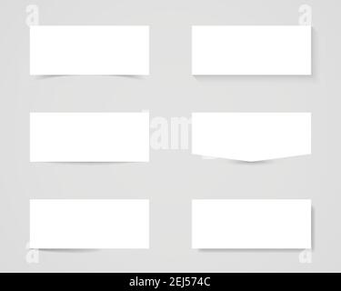 Blank Text Box Shadows Stock Vector