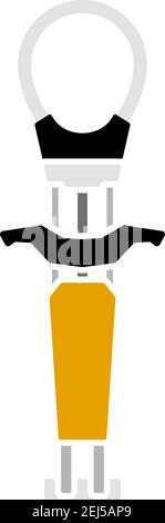 Alpinist Camalot Icon. Flat Color Design. Vector Illustration. Stock Vector