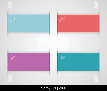 Ribbon Text Box Set 1 Stock Vector