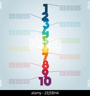 Numbered Steps 4 Stock Vector