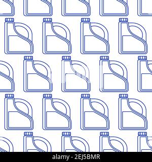 Seamless pattern of contour oil canisters Stock Vector