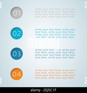 Numbered Steps 9 Stock Vector