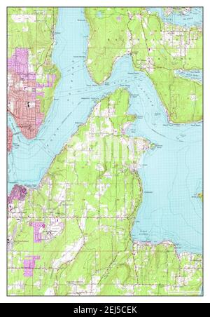 Bremerton East, Washington, map 1953, 1:24000, United States of America by Timeless Maps, data U.S. Geological Survey Stock Photo