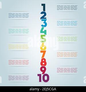 Numbered Steps 3 Stock Vector