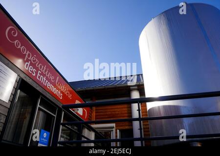 Dairy cooperative des Entremonts, Epernay, near Granier Mount, Savoie, France Stock Photo