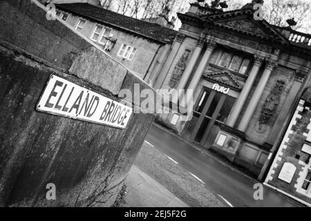 Elland Bridge, Elland,  West Yorkshire, UK Stock Photo