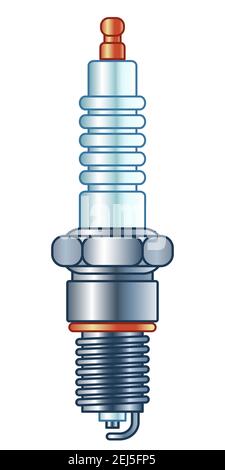 Illustration of an engine ignition spark plug Stock Vector