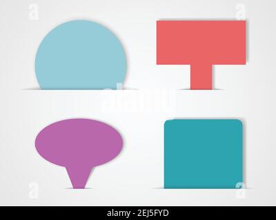 Ribbon Text Box Set 3 Stock Vector