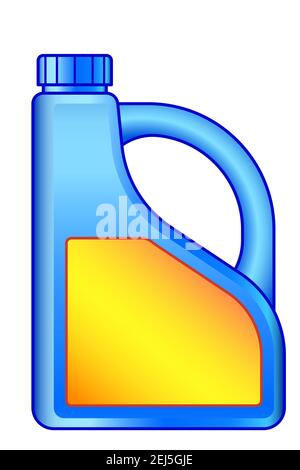 Illustration of plastic oil canister icon Stock Vector