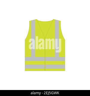 Yellow reflective safety vest for people, press. Vector stock ...