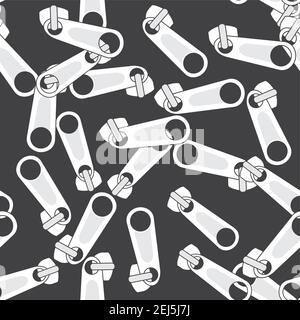 Seamless pattern with zippers,flat vector illustration Stock Vector