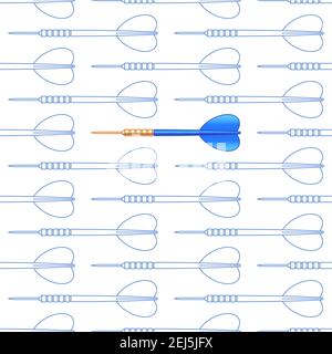 Seamless pattern of dart arrows Stock Vector