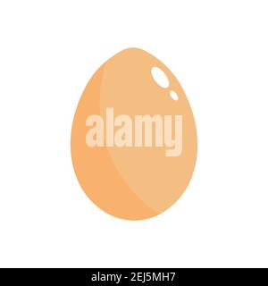Vector. Chicken egg isolated on white background. Template for the holiday of Easter. Stock Vector